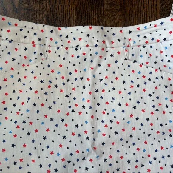 Kate Park Patriotic USA 4th of July America Red White Blue Star Skirt Skor - Picture 2 of 8